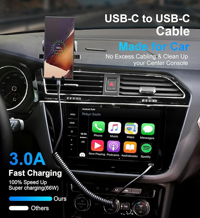 KIYODA USB C to USB C Cable, Type C Fast Charging Cable Compatible - Image 3