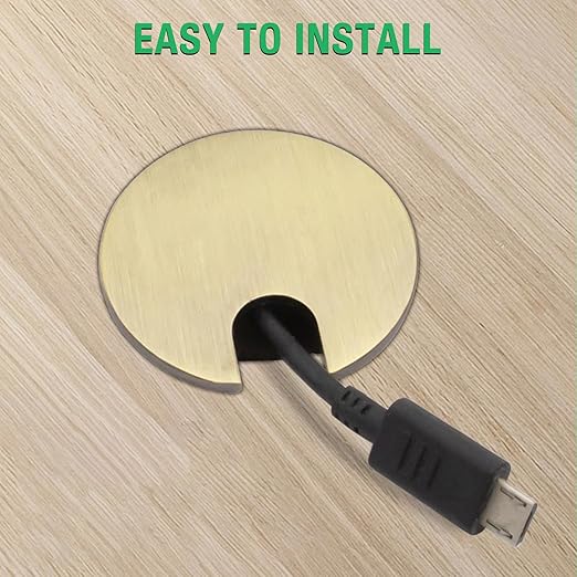 2 Pcs Desk Grommet 1-3/8" / 35 mm, Desk Cord Hole Cover, Cable Grommet Metal - Image 4