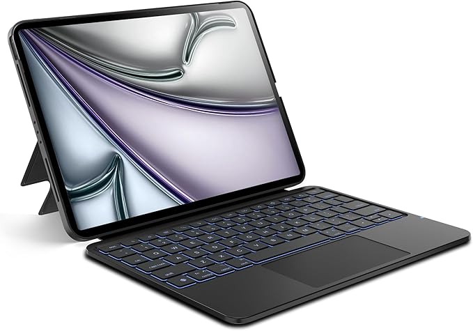 Detachable Keyboard Case for Apple iPad Pro 11 inch 2024: Wireless Backlit by edaiser