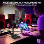 XLR Microphone Professional Cardioid Gaming Mic Kit - Image 2