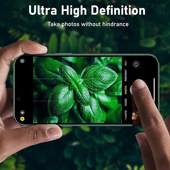 UniqueMe for iPhone 13 Pro/iPhone 13 Pro Max Camera Lens Protector, Metal Ring - Image 7