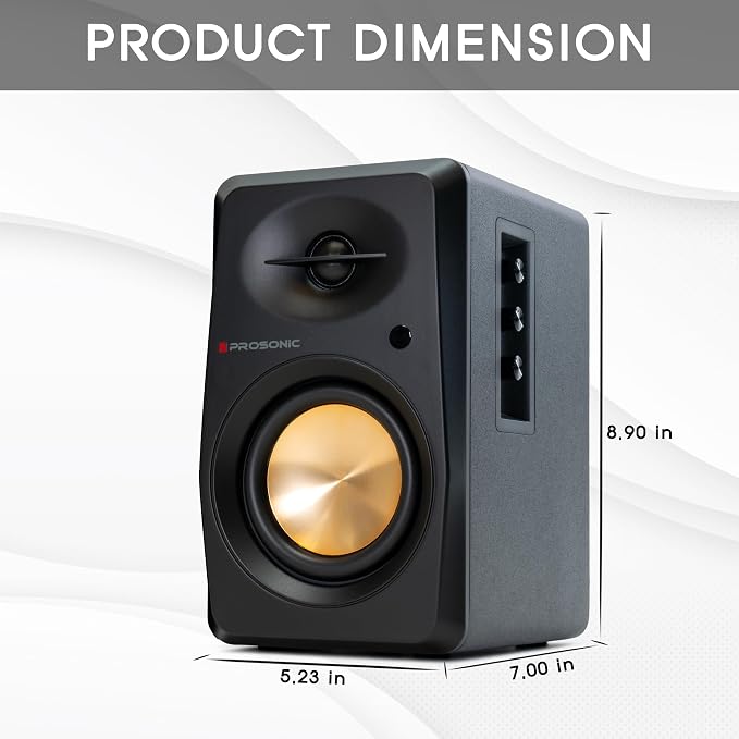 Prosonic BT30 Active Powered Bluetooth Bookshelf Speakers, Studio Monitor - Image 7
