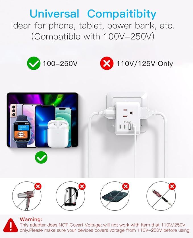 2 Pack Australia New Zealand Power Plug Adapter, Australia Travel Adapter - Image 5
