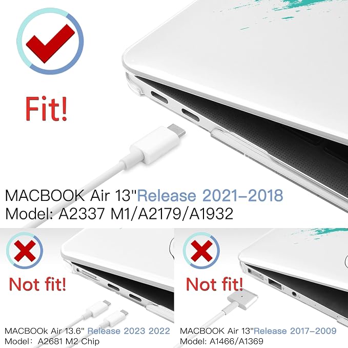 MEEgoodo for MacBook Air 13 inch Case 2021 2020 2019 2018 Released A2337 M1 - Image 2
