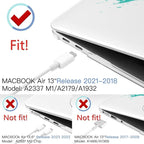 MEEgoodo for MacBook Air 13 inch Case 2021 2020 2019 2018 Released A2337 M1 - Image 2