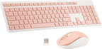 Wireless Keyboard and Mouse Combo, 2.4G Silent Cordless Keyboard Mouse Combo by Harburfine