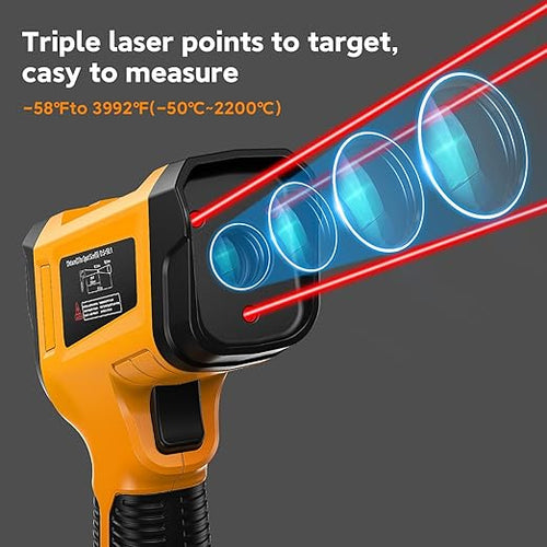-58°F to 3992°F High-Temp Temperature Gun, Industrial IR Thermometer Gun High - Image 2