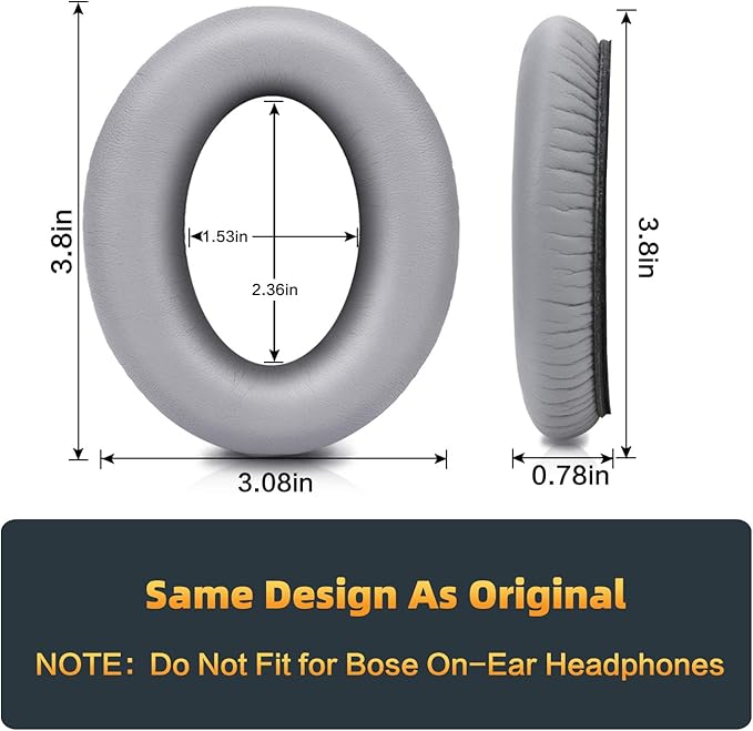 Premium Replacement Ear Pads for Bose QC35 & QC35ii Headphones Made by GEVO- - Image 3