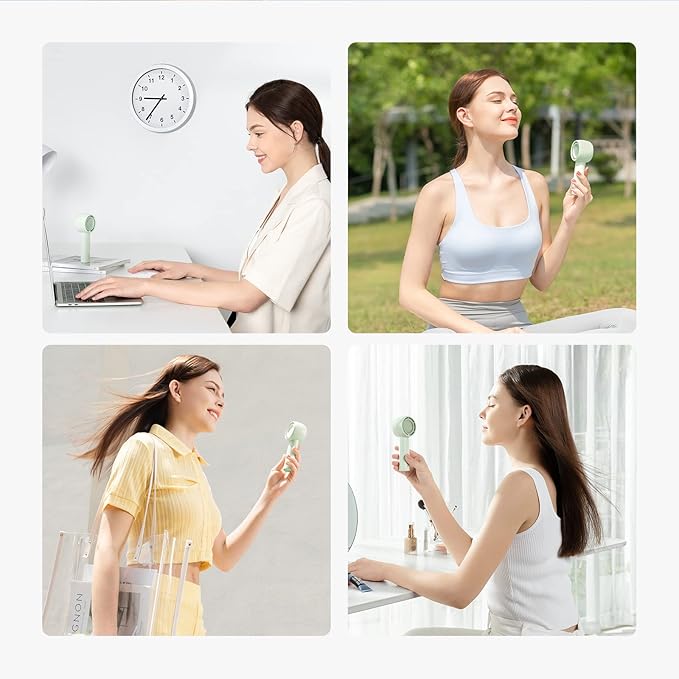 JISULIFE Mini Portable Fan-Bladeless Safe Design, Powerful Turbo Handheld Fan - Image 8