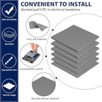 Frienda 6 Pcs Thermal Pad 100 x 100 mm, 0.5 mm, 1 mm, 1.5 mm, 2 mm, 2.5 mm - Image 3