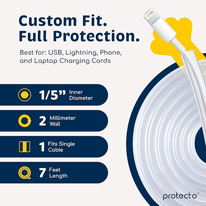PROTECTO Heavy Duty Cord Protectors from Pets No Chew Solution, 7ft Easy to Use - Image 6