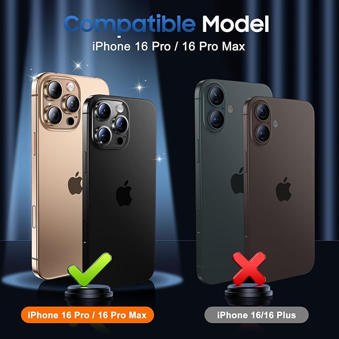 UniqueMe for 3 Pack iPhone 16 Pro/iPhone 16 Pro Max Camera Lens Protector - Image 7
