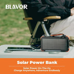 BLAVOR Solar Power Bank 20000mAh Built-in Cables, Wireless Charger - Image 7
