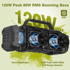 Bluetooth Speaker 120W Peak 80W Portable Wireless Hi-Fi Loud Outdoor IPX6 - Image 2