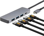 Amazon Basics USB 3.2/3.1 Gen 2 Hub Dock, USB-C to 1xUSB-C / 3xUSB-A Works by AmazonBasics