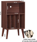 Lerliuo Record Player Stand, Walnut Turntable Stand Holds up to 160 Albums - Image 3