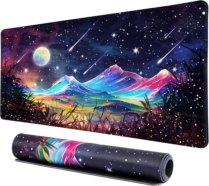 Lokigo Desk Pad Moon Meteor, Big Mouse Pad Mountains Boys Girls Extended Large by Lokigo