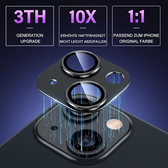 Uyiton for iPhone 14 /iPhone 14 Plus Camera Lens Protector, 9H Tempered Glass - Image 3