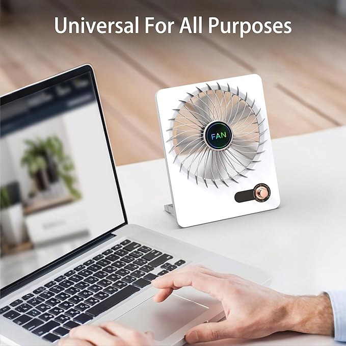 Mini Portable Fan, Silent Rechargeable Desk & Handheld - Image 3