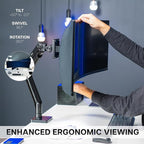 VIVO Heavy Duty Aluminum Ultrawide Monitor Tension Arm - Image 5