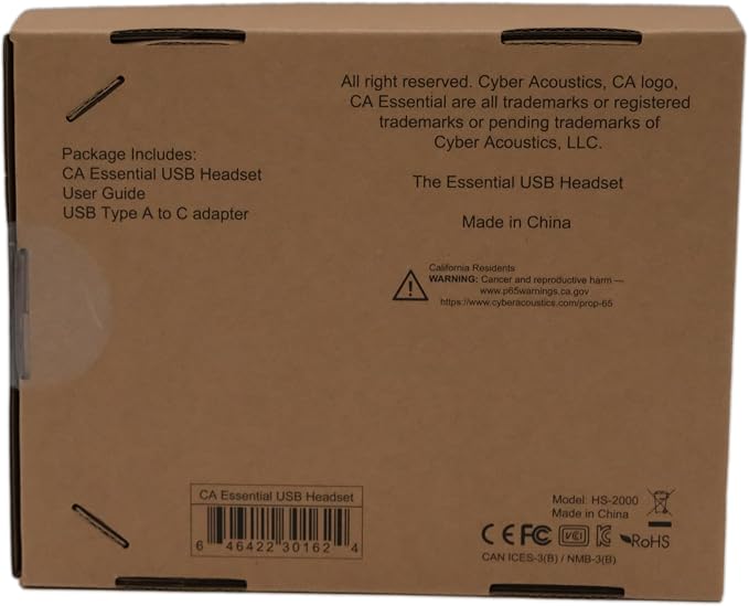 Cyber Acoustics CA Essential USB Headset – Professional Headset - Image 8