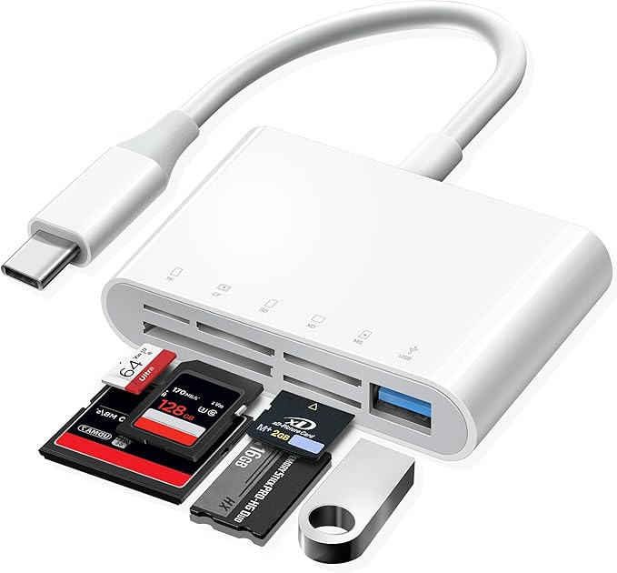 USB C SD Card Reader USB-C to SD MicroSD XD Picture MS Memory Stick Compact by Oyuiasle