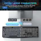 OMOTON Large Print Backlit Keyboard - Image 2