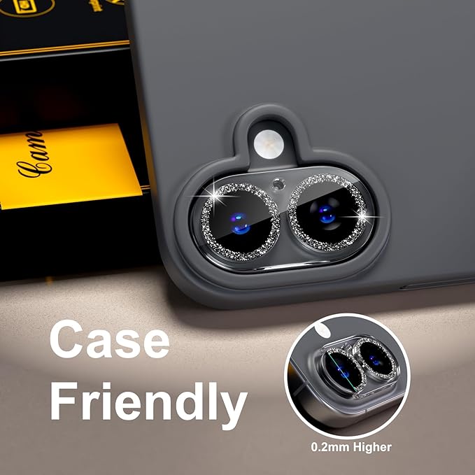 beuxece for 6 Pack iPhone 16 / iPhone 16 Plus Camera Lens Protector 9H Tempered - Image 6