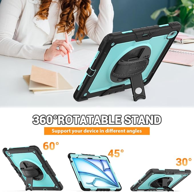 SEYMAC for iPad Air 13 Inch Case M3 2025/ M2 2024, Heavy Duty Shockproof - Image 4