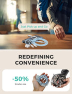 2Pack Blue-Travel Essentials 3 in 2 USB C Cable - Image 6