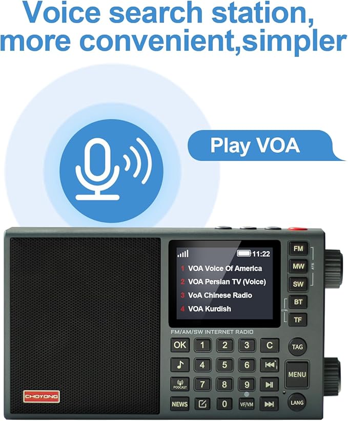 CHOYONG LC90 Mini Multi-Band Smart Internet Radio Portable WiF/4G, Longwave & - Image 5