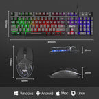 mafiti RK101 Computer Keyboard Mouse Combo Wired, RGB Backlit USB Keyboard - Image 6