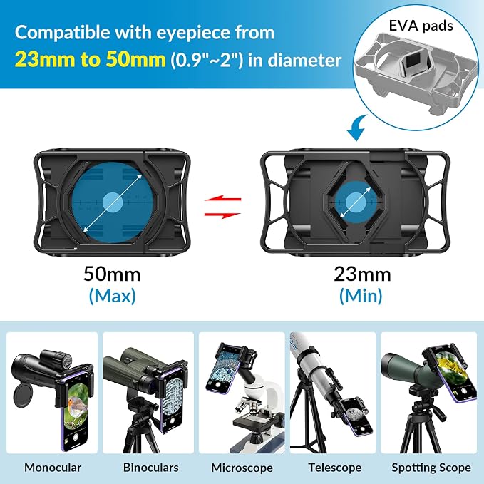 APEXEL Telescope Phone Adapter, Binocular Photo Adapter - Image 6