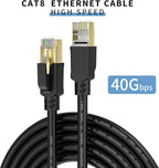 YixHG CAT 8 Ethernet Cable 50 ft, Internet Network Cord, 40Gbps 2000Mhz LAN - Image 2