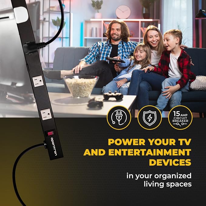 12 Outlets 4 Feet Body Heavy Duty Metal Surge Protector Power Strip - Image 4