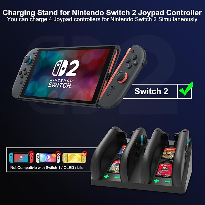 Switch 2 Controller Charger, 4 in 1 Charging Dock - Image 3