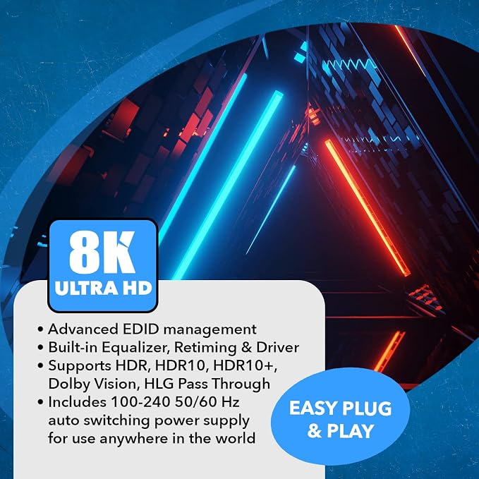 OREI 8K HDMI Splitter 1 X 2, Duplicate - Image 3