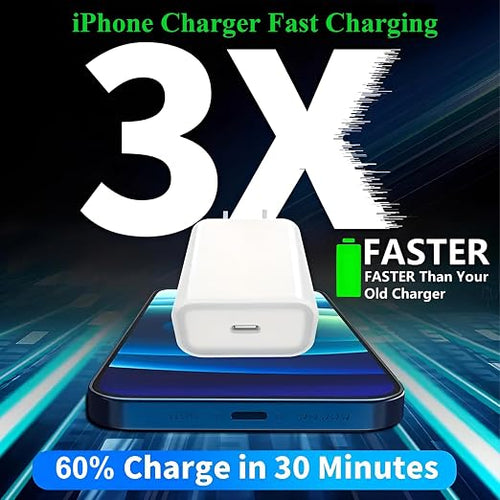2Pack Fast Charger iPhone, 10FT iPhone Charger Fast Charging USB C to Lightning - Image 2