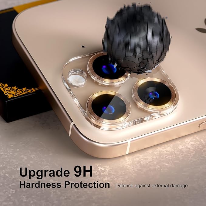 beuxece for 6 Pack iPhone 15 Pro/iPhone 15 Pro Max Camera Lens Protector 9H - Image 2