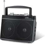 Portable AM FM Radio with Best Reception, Transistor Radio with Bluetooth Plug by Audiocrazy