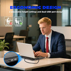 Laptop Cooling Pad, Coolertek USB Powered Laptop Cooler, 2 Blue Silent Big Fans - Image 5