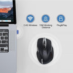 TECKNET Wireless Mouse Rechargeable, 2.4G USB-A Silent Mouse, Quiet Click - Image 7