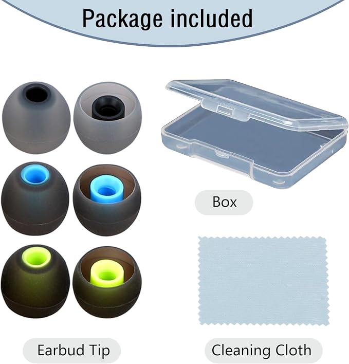 Silicone Replacement Earbud Tips Earbud Covers Ear Tips Fit - Image 7