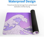 Purple Japanese Sea Wave Gaming Mouse Pad - Image 4
