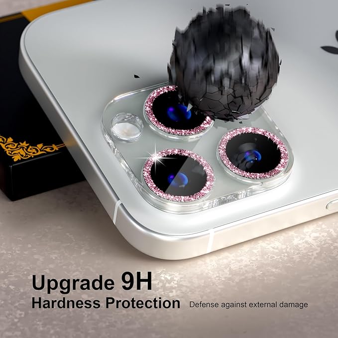 beuxece for 6 Pack iPhone 16 Pro/iPhone 16 Pro Max Camera Lens Protector 9H - Image 3