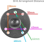 iBolt 25mm / 1 inch Metal AMPS Round Adapter Plate - Image 2