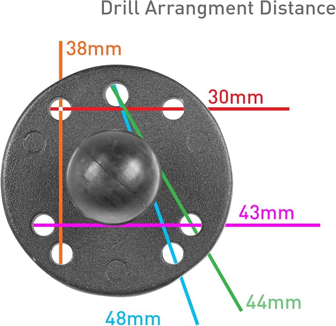 iBolt 25mm / 1 inch Metal AMPS Round Adapter Plate - Image 2
