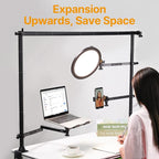 JUSMO LS15 Desk Overhead Camera Mount Rig Top-Down Shots, Professional Aluminum - Image 3