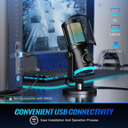 FIFINE Gaming PC Microphone, USB Streaming Microphone - Image 4