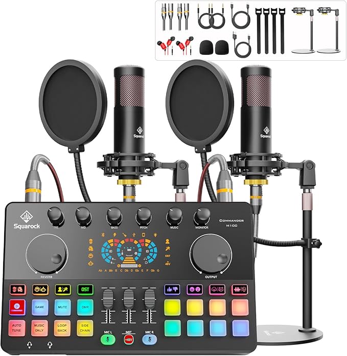 Podcast Equipment Bundle for 2 by SquarockTek